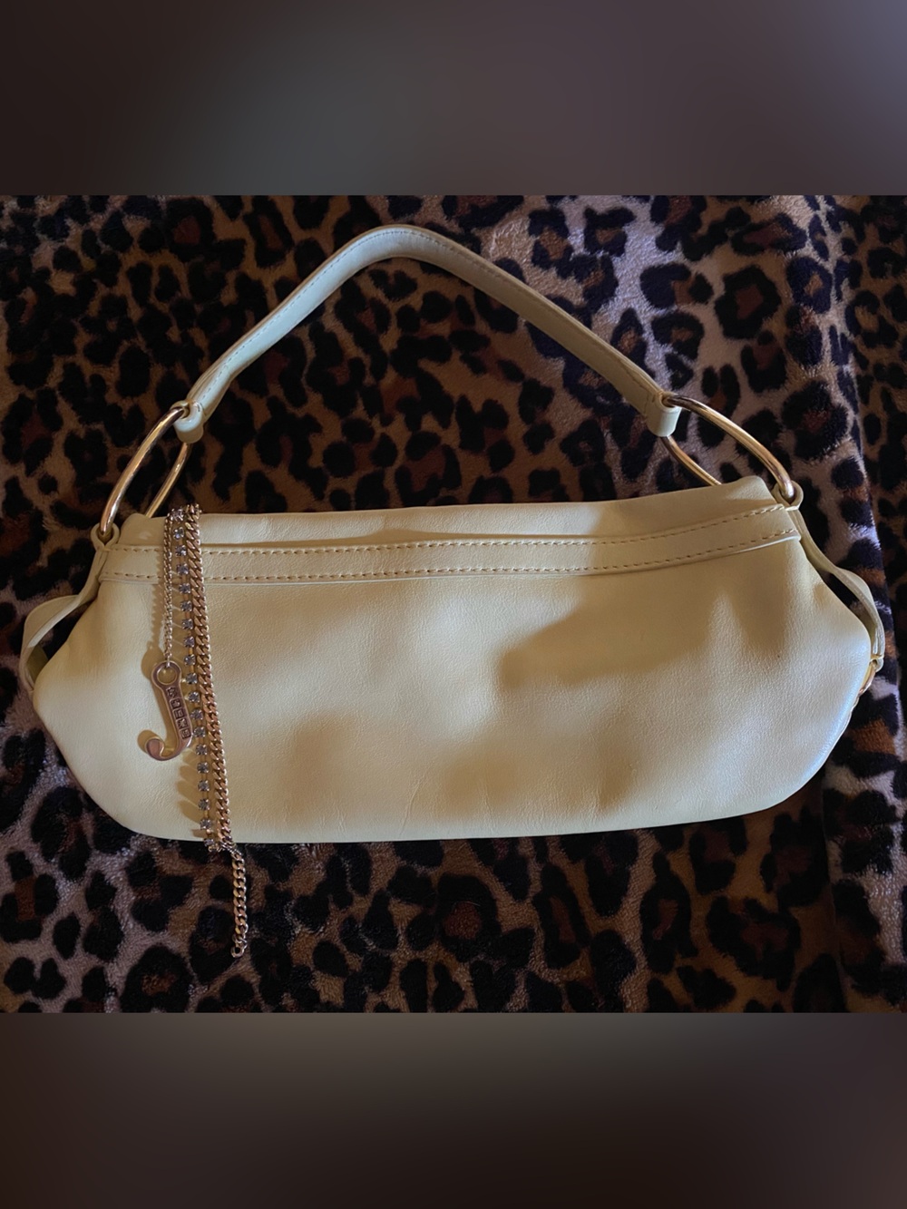 Juicy Couture Yellow Shoulder Bag with Chain Charm